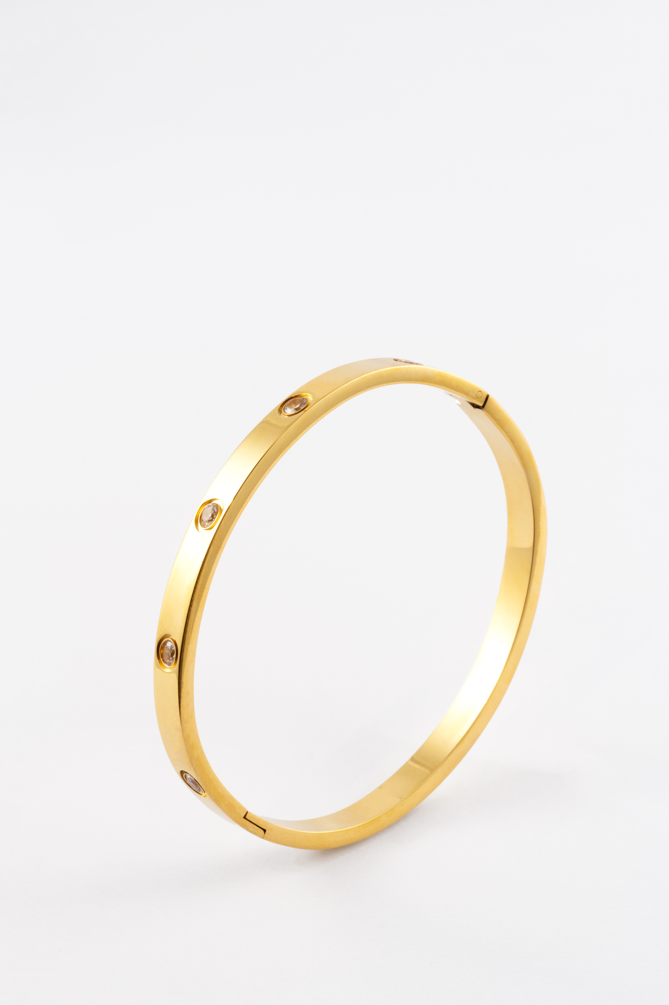 【Gaby】 cutlery bangle Gabriel & Co. Gold Diamond Cut Cuff Bangle